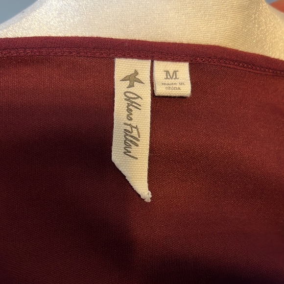 Others Follow Maroon Dress with Lace Sleeves, Size Medium - Picture 4 of 4